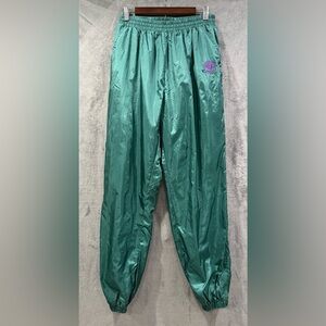 VTG Wimbledon Tennis Track Pants Men’s L Green Retro Aerobic 80’s Windbreaker